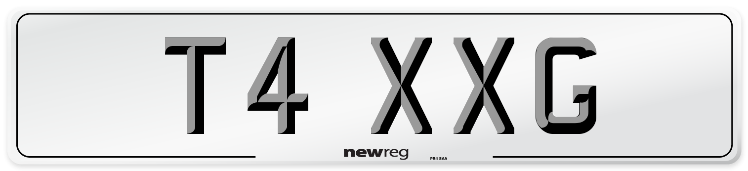 T4 XXG Number Plate from New Reg